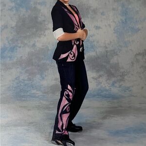 Stylish Black and Pink Suit Set